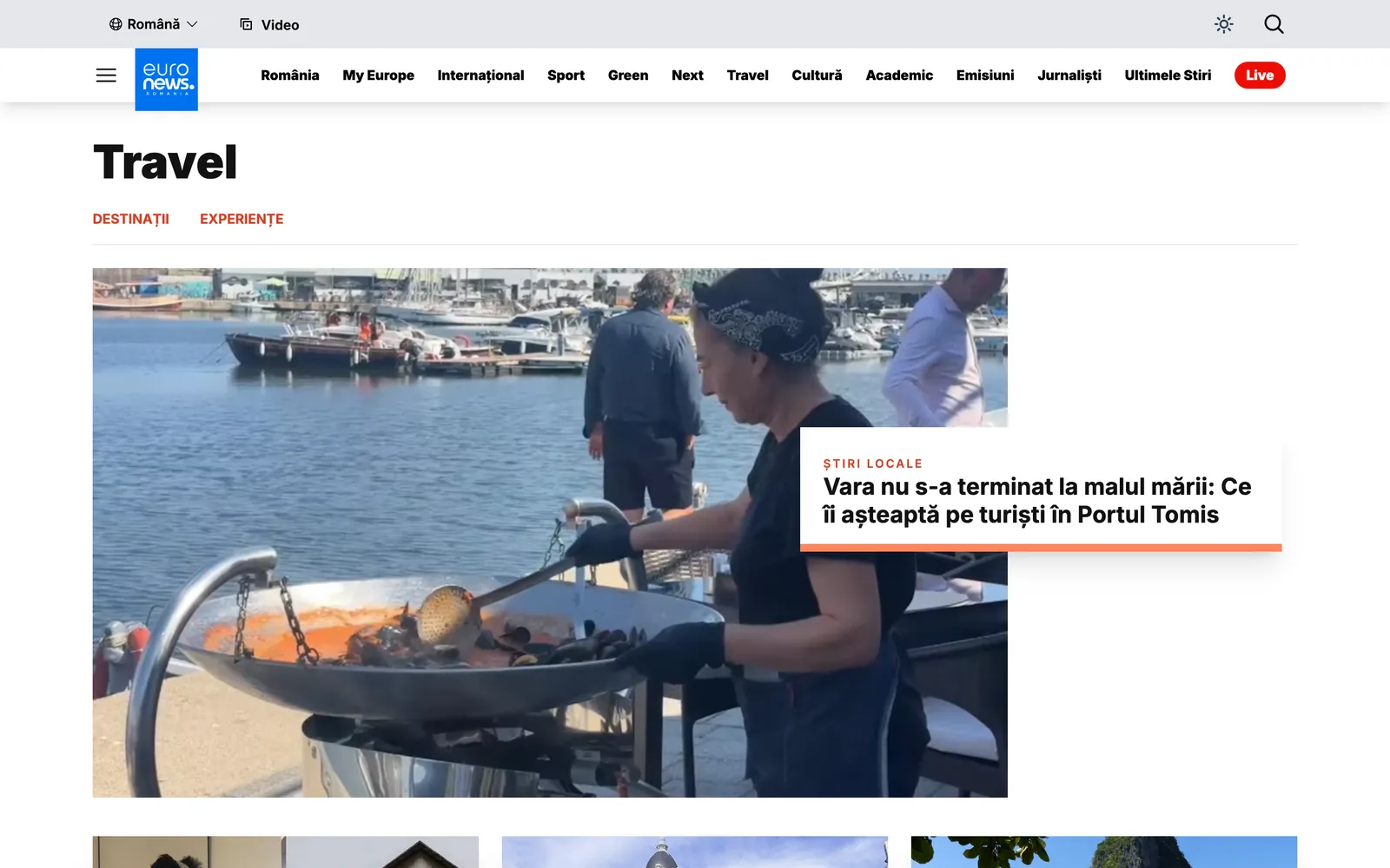Euronews România, the Travel section
